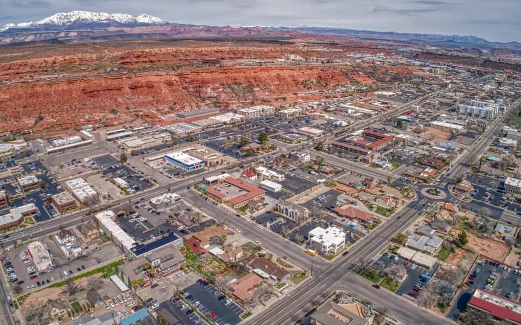 Aerial View of St. George Utah