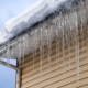 Ice on roof of house